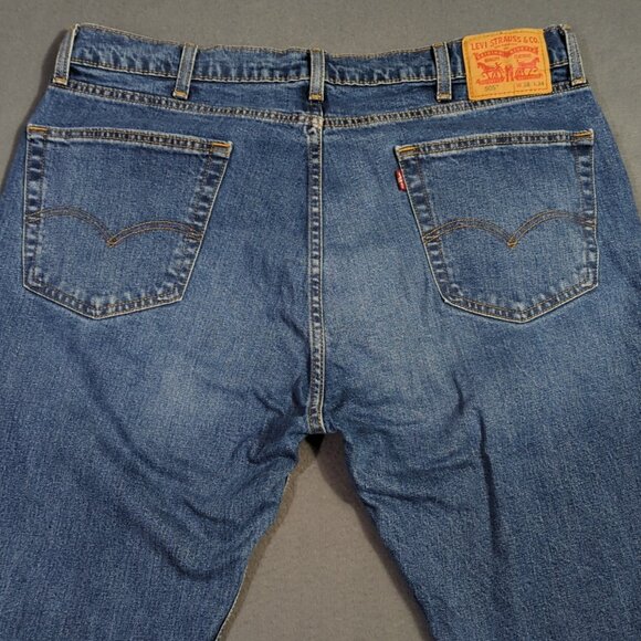 Levi's Jeans Men's 38x34 Blue 505 Regular Fit Straight Leg Denim - Picture 4 of 11